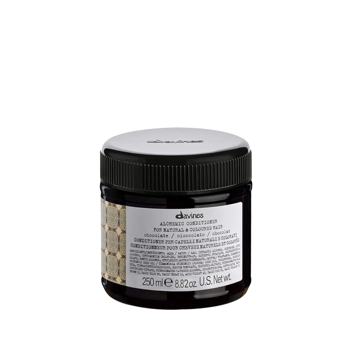 Davines hair care product jar on a white background