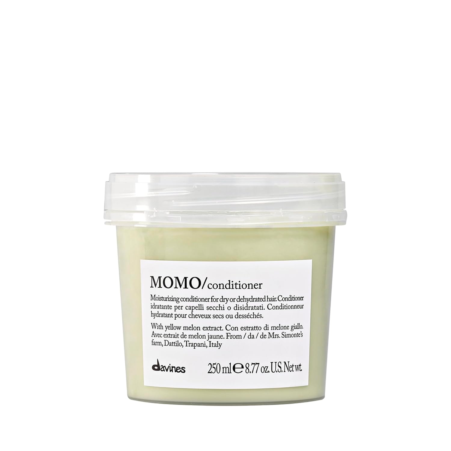 Davines Momo conditioner jar on a white background