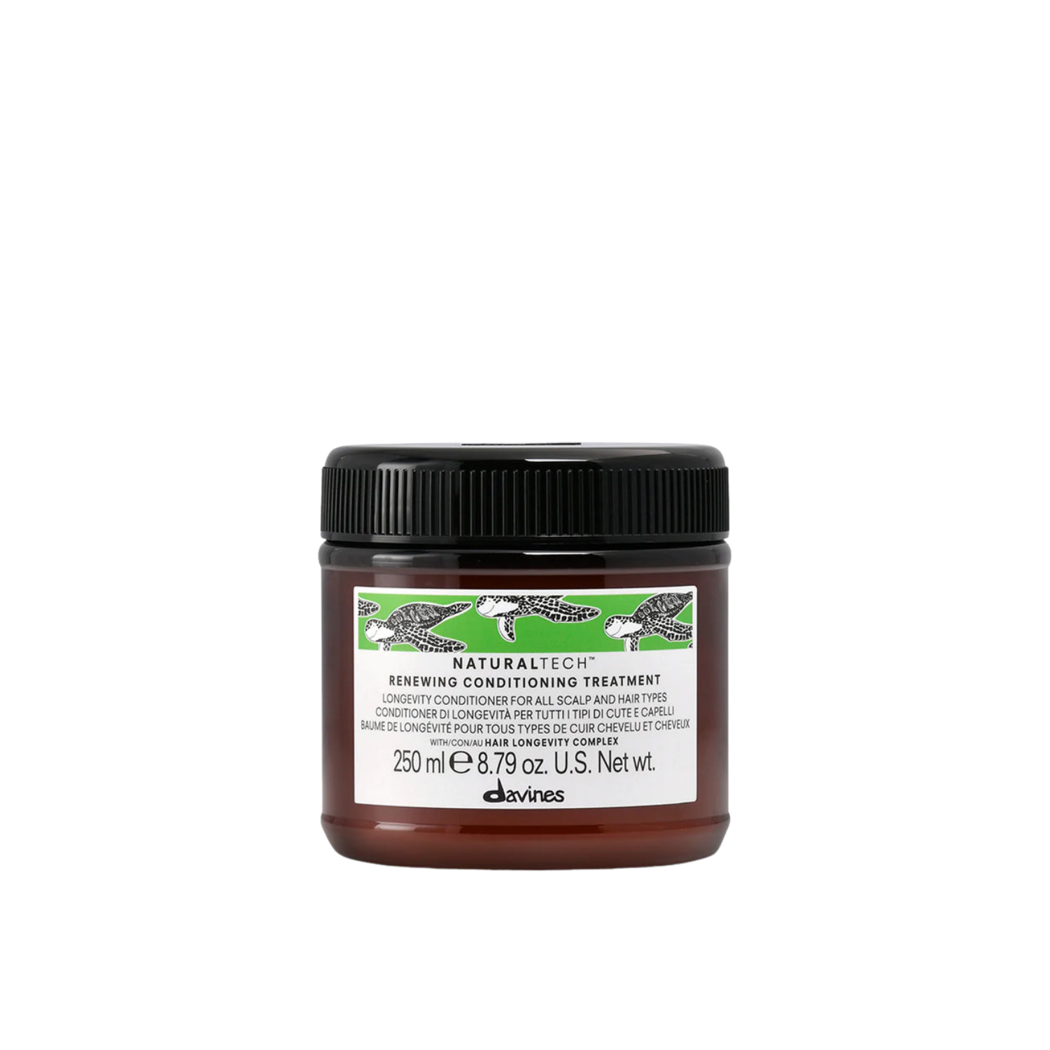 Davines Naturaltech Renewing Conditioner. Davines hair treatment jar on a white background