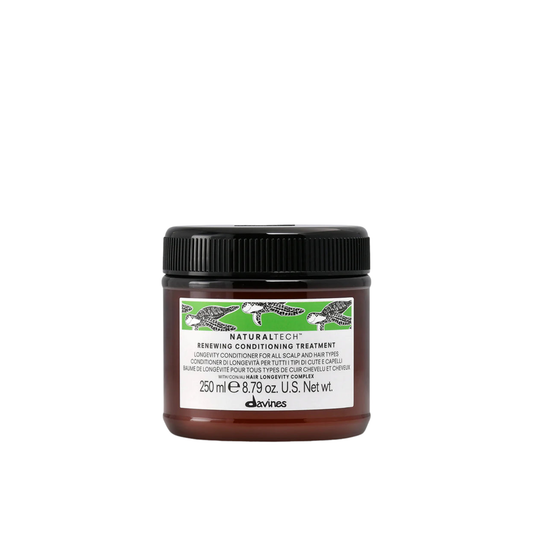 Davines Naturaltech Renewing Conditioner. Davines hair treatment jar on a white background