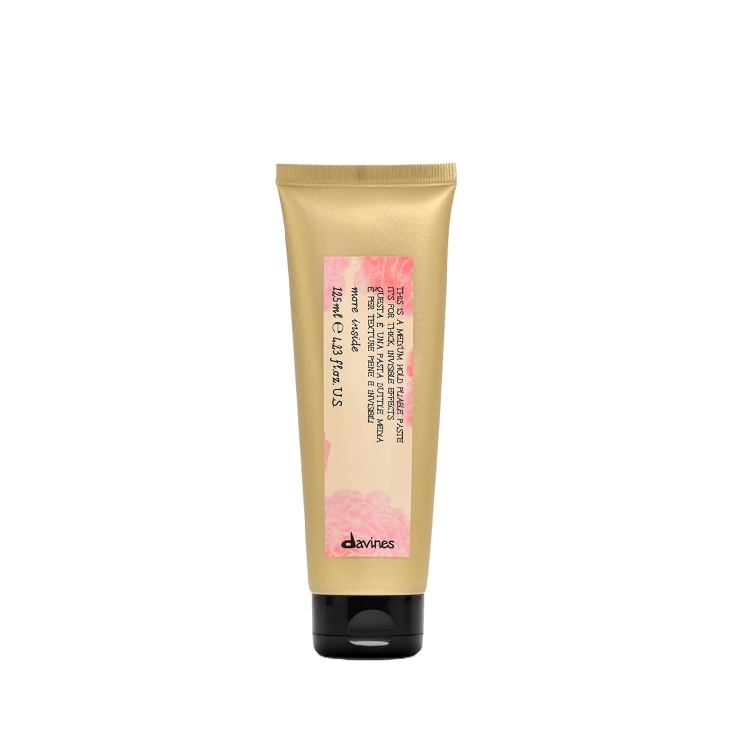 Davines This Is A Medium Hold Pliable Paste. Gold tube with pink label on a white background