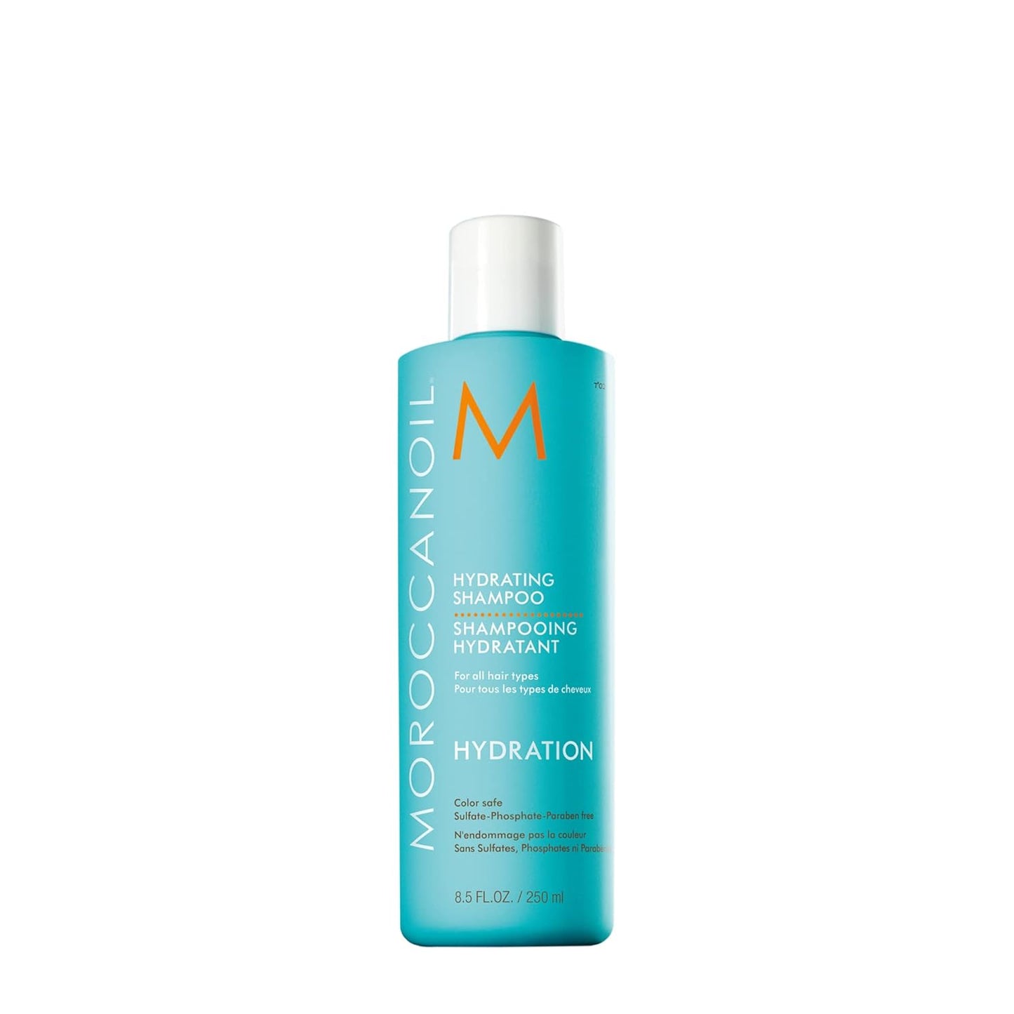 Moroccanoil Oil Hydrating shampoo bottle on a white background