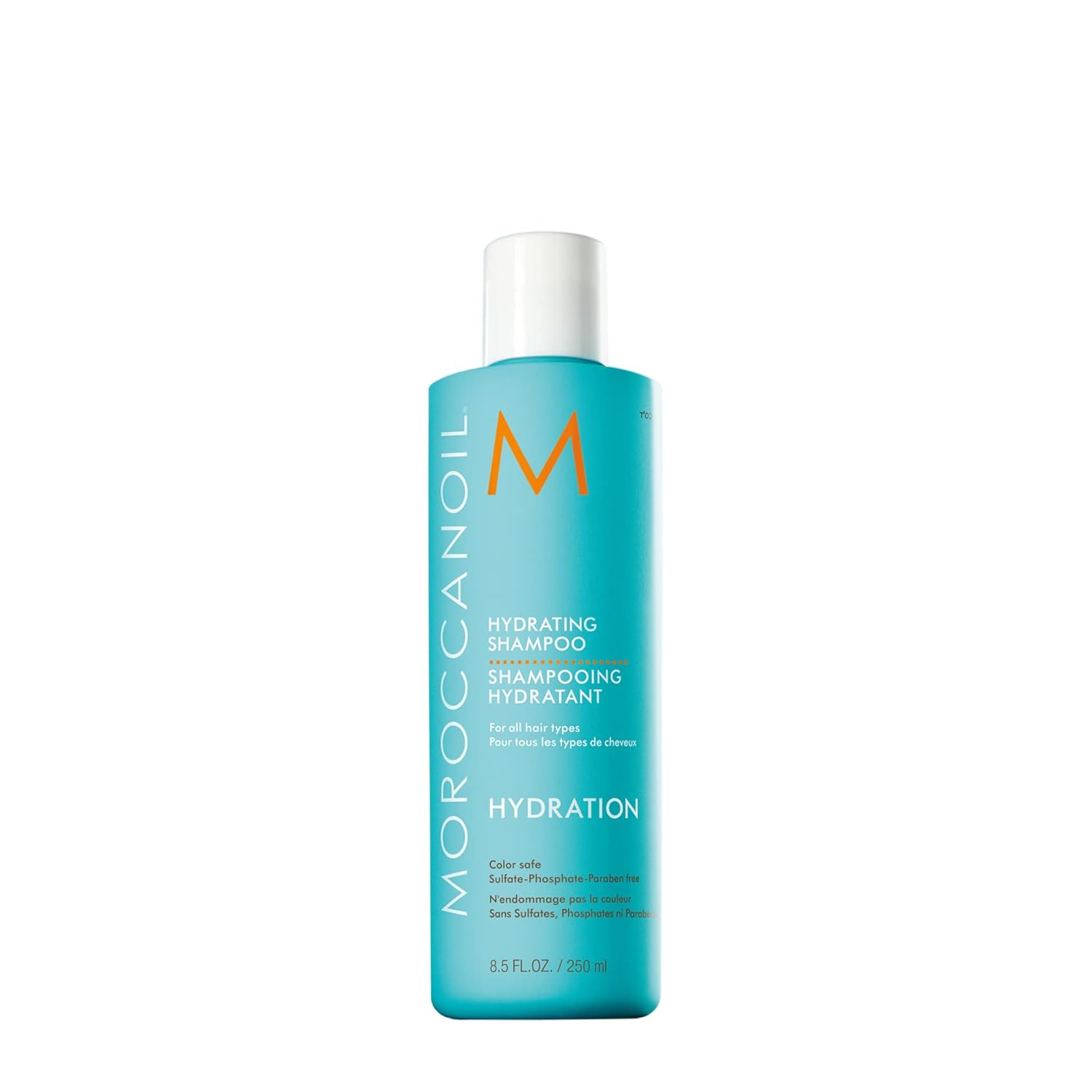 Moroccanoil Oil Hydrating shampoo bottle on a white background