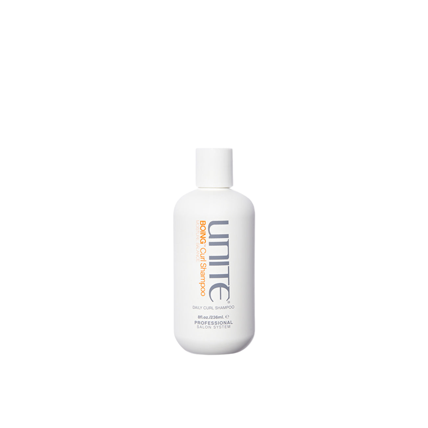 Unite Boing Curl Shampoo bottle on a white background