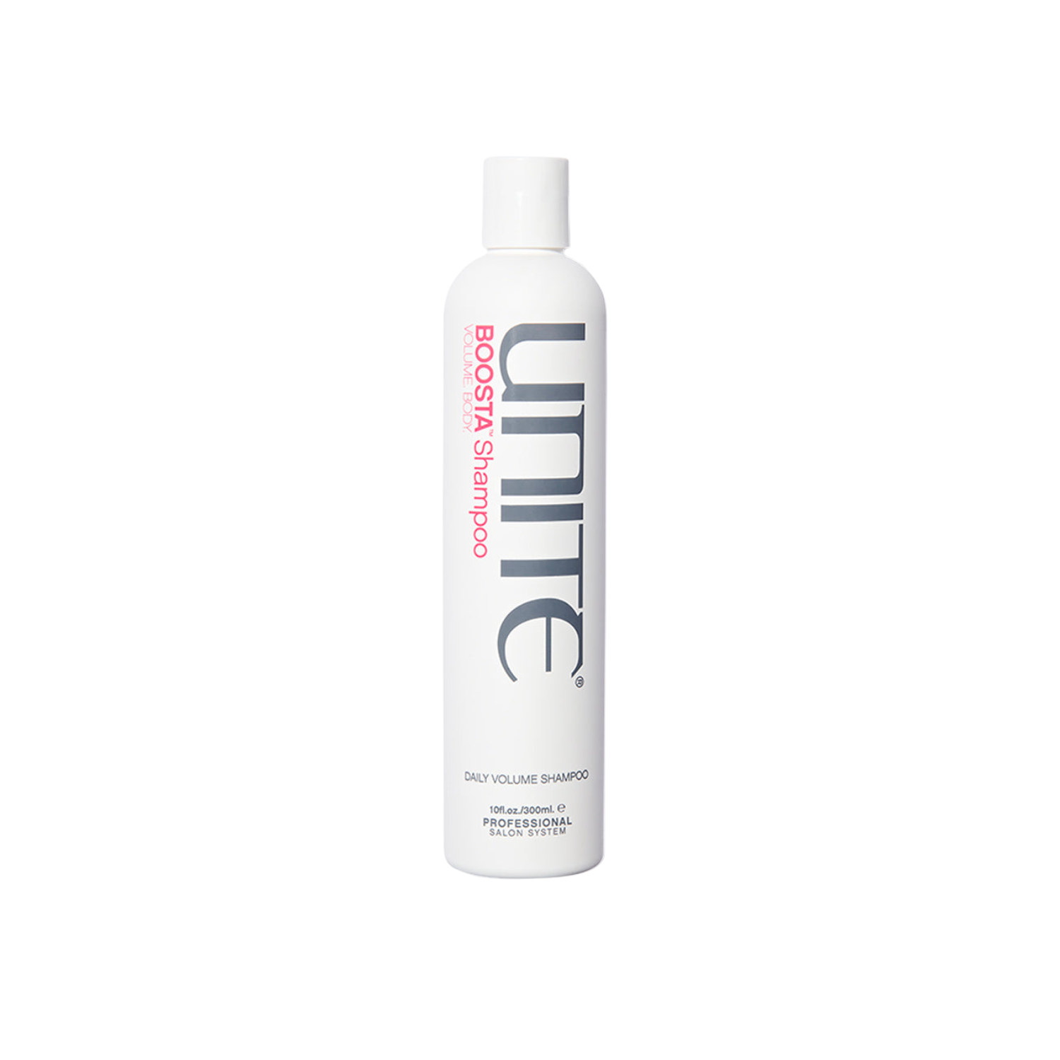 Unite Boosta Shampoo bottle on a white background